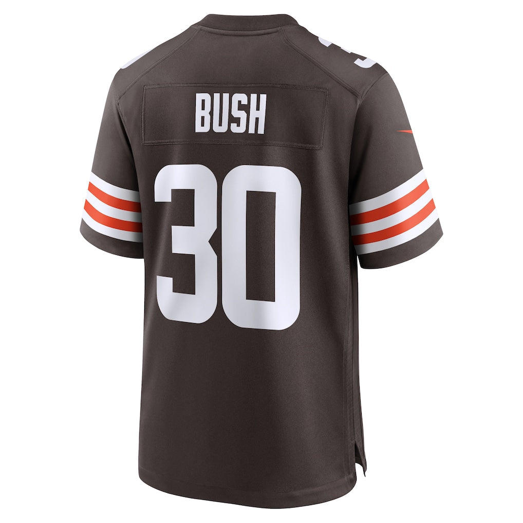 Punc C.Browns #30 Devin Bush Brown Game Jersey