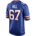Punc B.Bills #67 Kent Hull Royal Game Retired Player Jersey