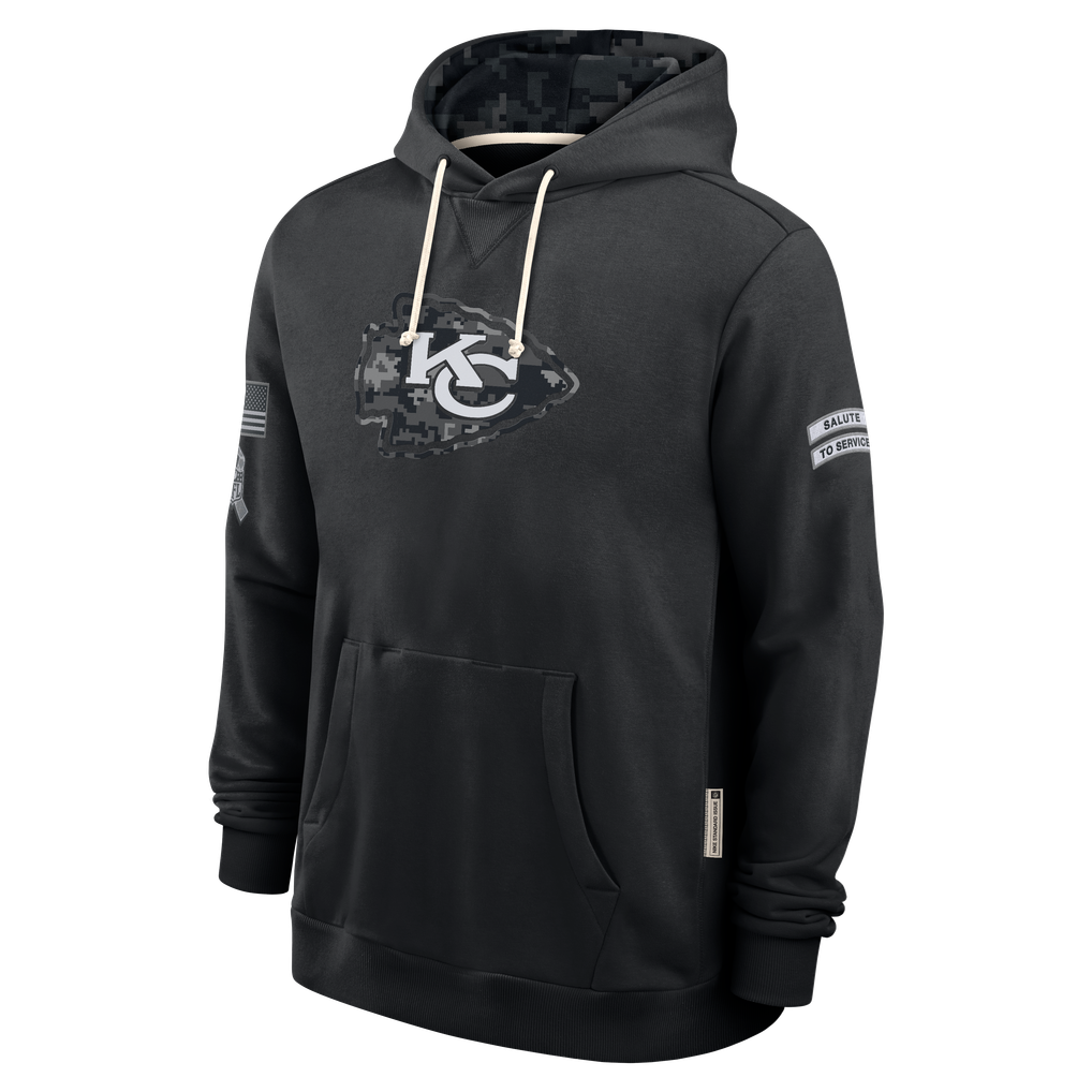 Punc KC.Chiefs Black 2026 Salute to Service Sideline Dri-FIT Pullover Hoodie Jerseys