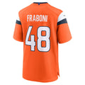 Punc D.Broncos #48 Mitchell Fraboni Orange Team Game Jersey