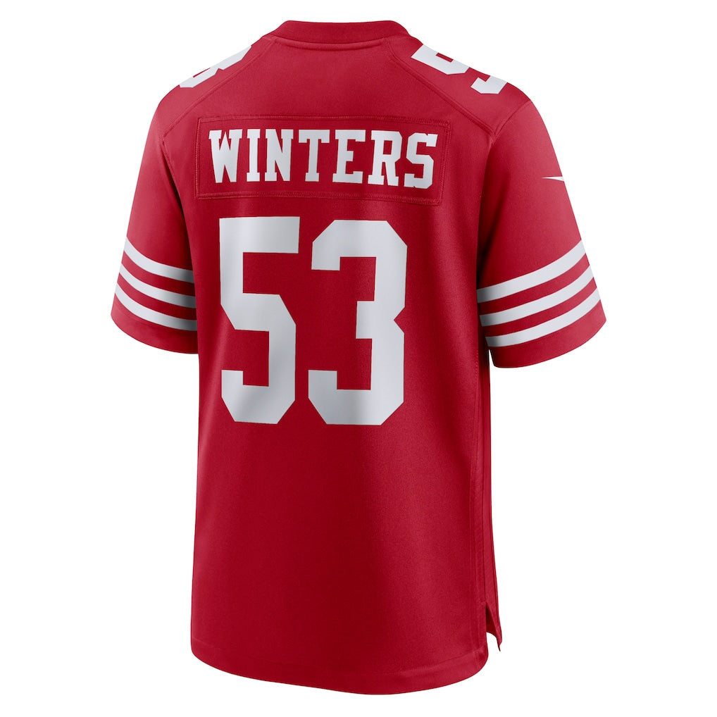 Punc SF.49ers #53 Dee Winters Scarlet Team Game Jersey