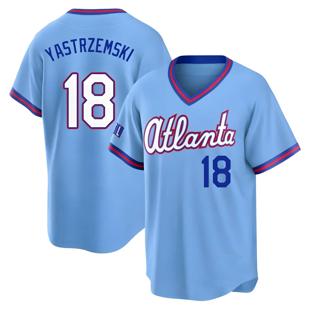 Punc A.Braves #18 Mike Yastrzemski player Blue Limited Powder 2026 City Connect Stadium Stitched Jerseys