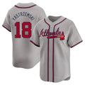 Punc A.Braves #18 Mike Yastrzemski player Gray Limited Away Stitched Jerseys