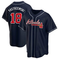 Punc A.Braves #18 Mike Yastrzemski player Navy Replica Alternate Stitched Jerseys