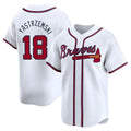 Punc A.Braves #18 Mike Yastrzemski player White Limited Home Stitched Jerseys