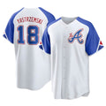 Punc A.Braves #18 Mike Yastrzemski player White Replica City Connect Stitched Jerseys
