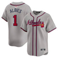 Punc A.Braves #1 Ozzie Albies Player Gray Vapor Premier City Connect Premium Stitched Jerseys