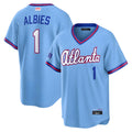 Punc A.Braves #1 Ozzie Albies Player Powder Blue 2026 City Connect T shirt Stitched Jerseys