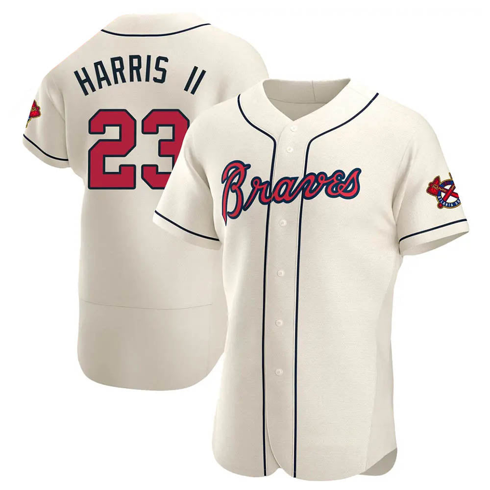 Punc A.Braves #23 Michael Harris II player Cream Authentic Alternate Stitched Jerseys