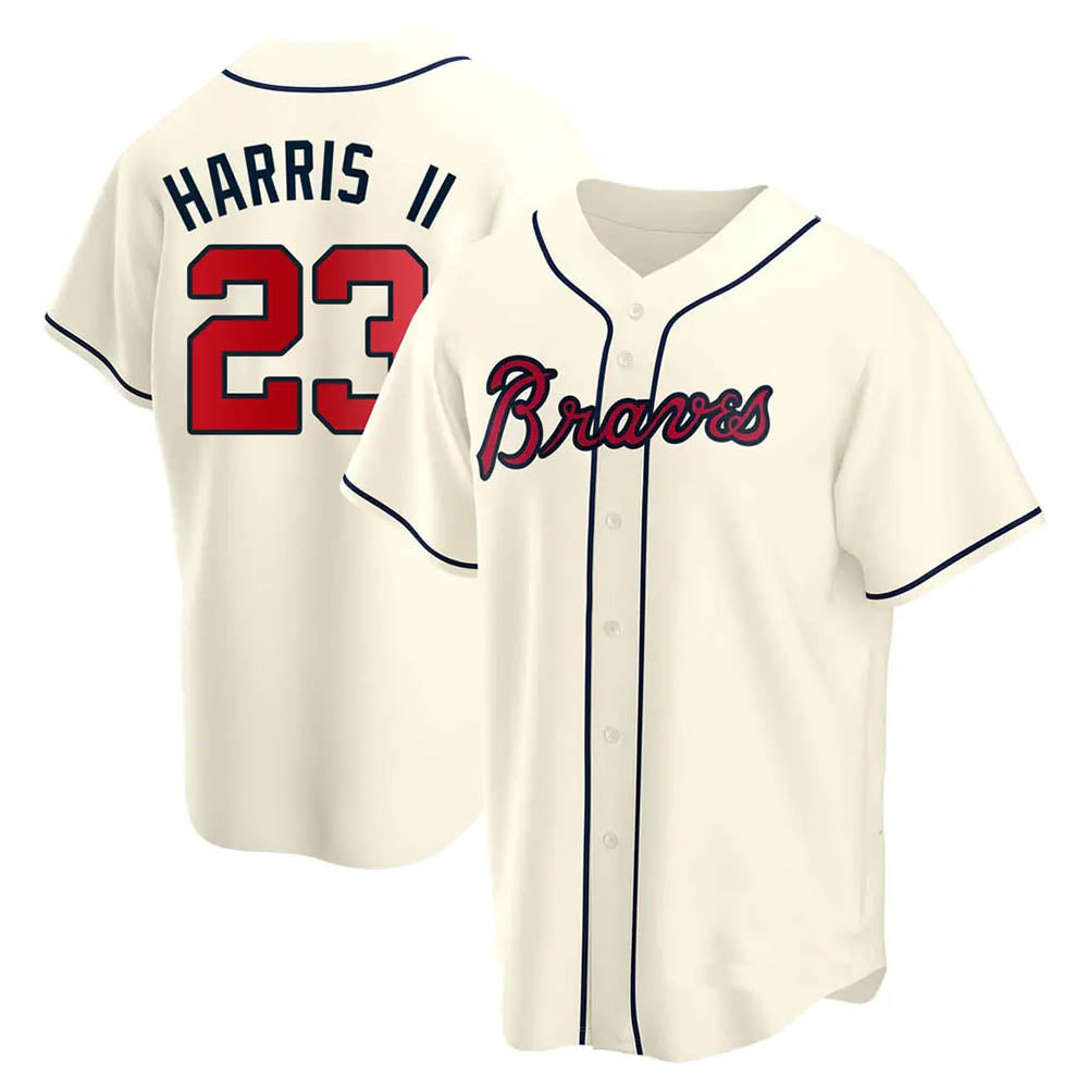 Punc A.Braves #23 Michael Harris II player Cream Replica Alternate Stitched Jerseys