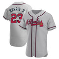 Punc A.Braves #23 Michael Harris II player Gray Authentic Road Stitched Jerseys