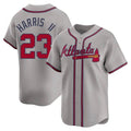 Punc A.Braves #23 Michael Harris II player Gray Limited Away Stitched Jerseys