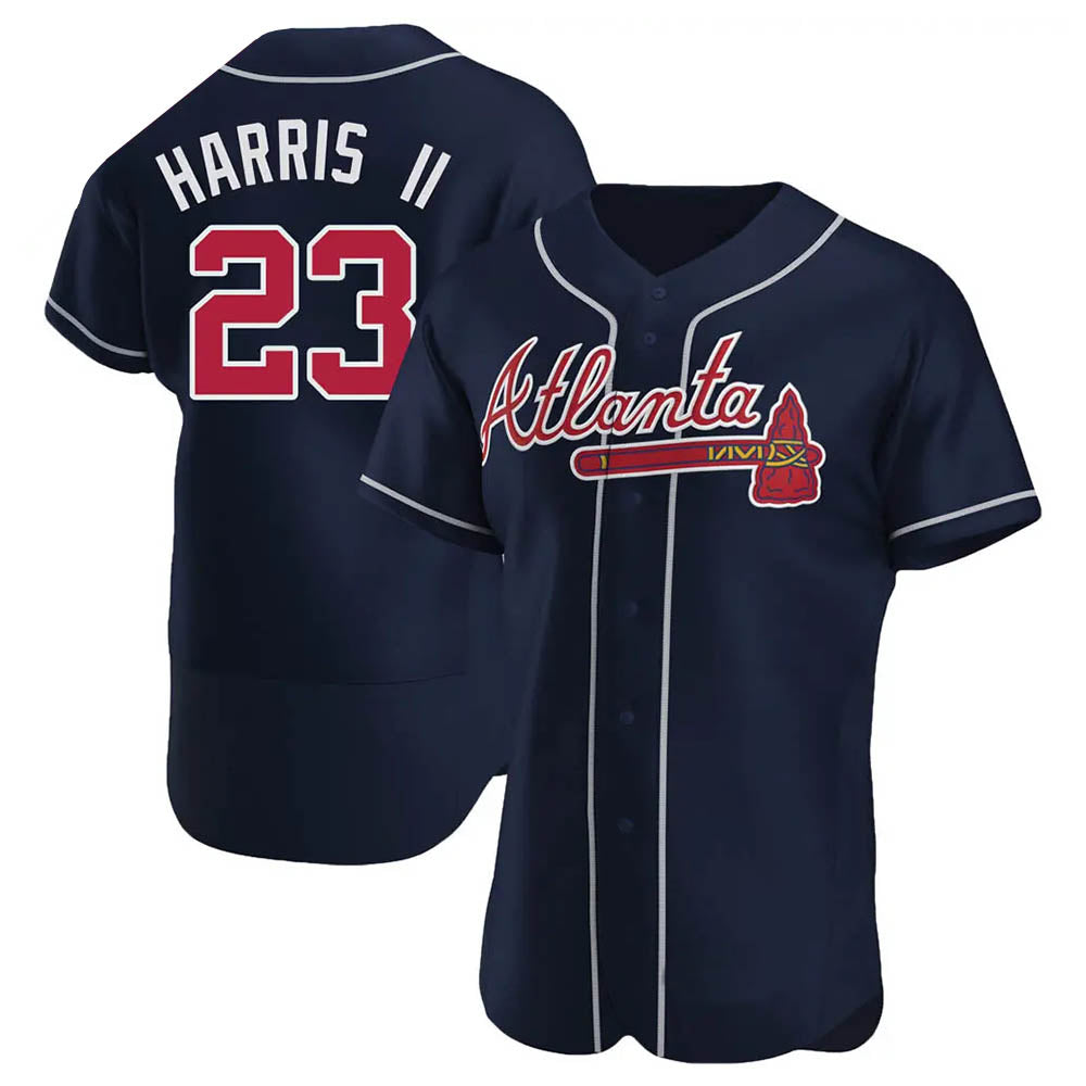 Punc A.Braves #23 Michael Harris II player Navy Authentic Alternate Stitched Jerseys