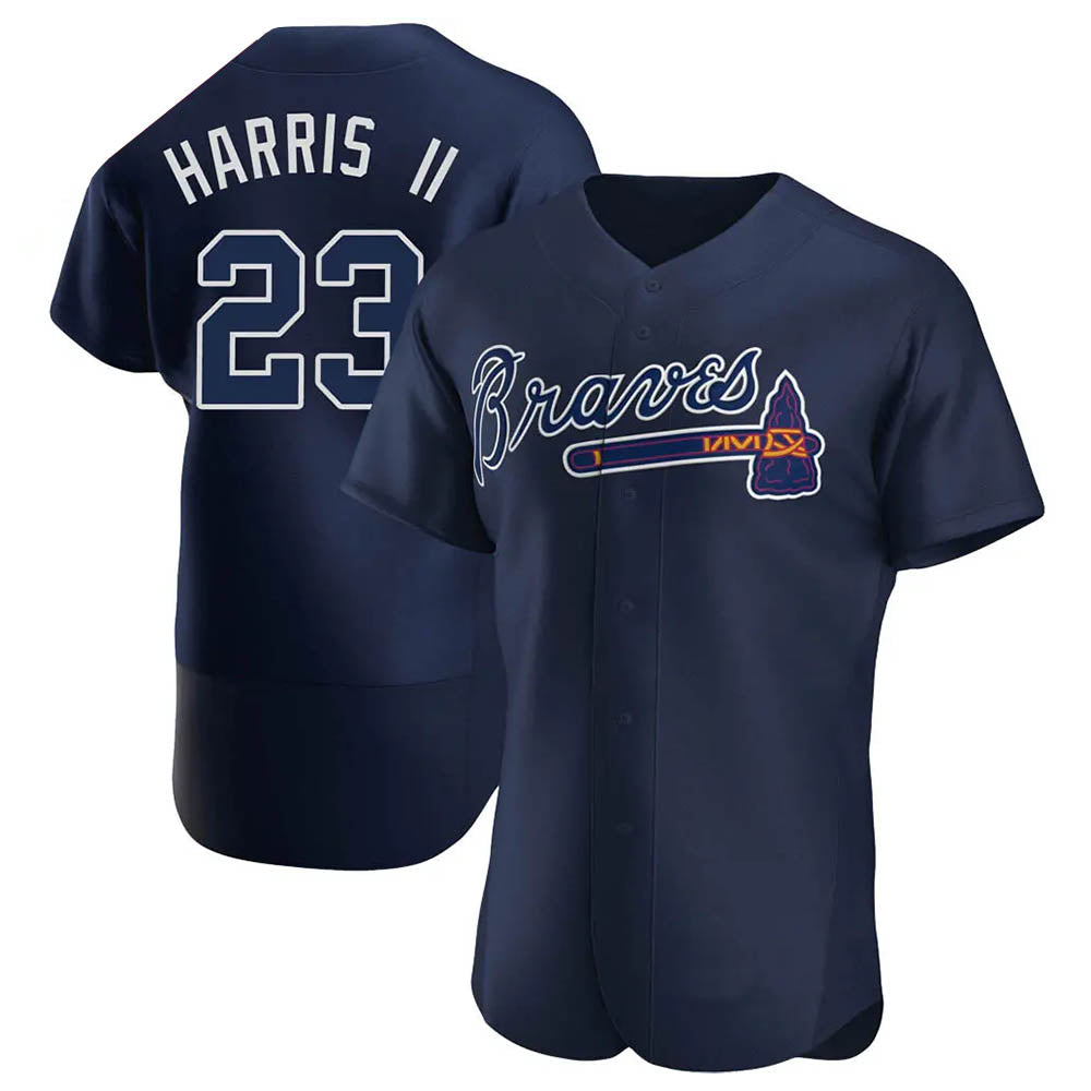 Punc A.Braves #23 Michael Harris II player Navy Authentic Alternate Team Stitched Jerseys