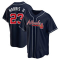 Punc A.Braves #23 Michael Harris II player Navy Replica Alternate Stitched Jerseys