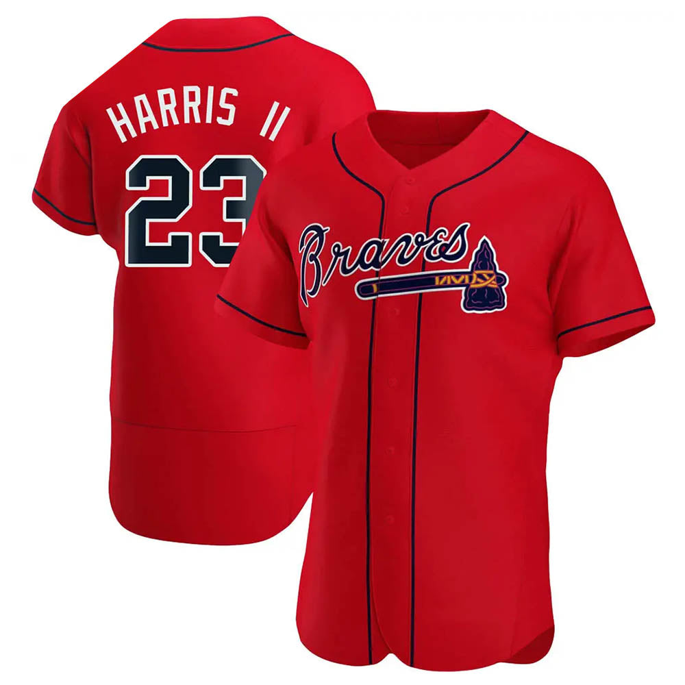 Punc A.Braves #23 Michael Harris II player Red Authentic Alternate Stitched Jerseys