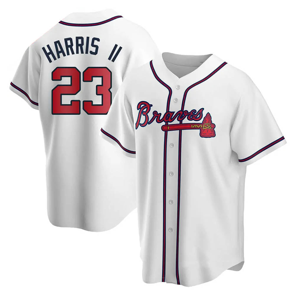 Punc A.Braves #23 Michael Harris II player White Replica Home Stitched Jerseys