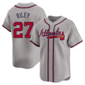 Punc A.Braves #27 Austin Riley Player Gray Limited Away Stitched Jerseys