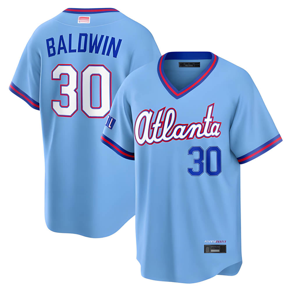 Punc A.Braves #30 Drake Baldwin player Blue 2026 City Connect Stadium Stitched Jerseys