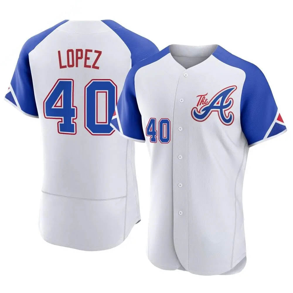Punc A.Braves #40 Reynaldo Lopez player White Authentic City Connect Stitched Jerseys