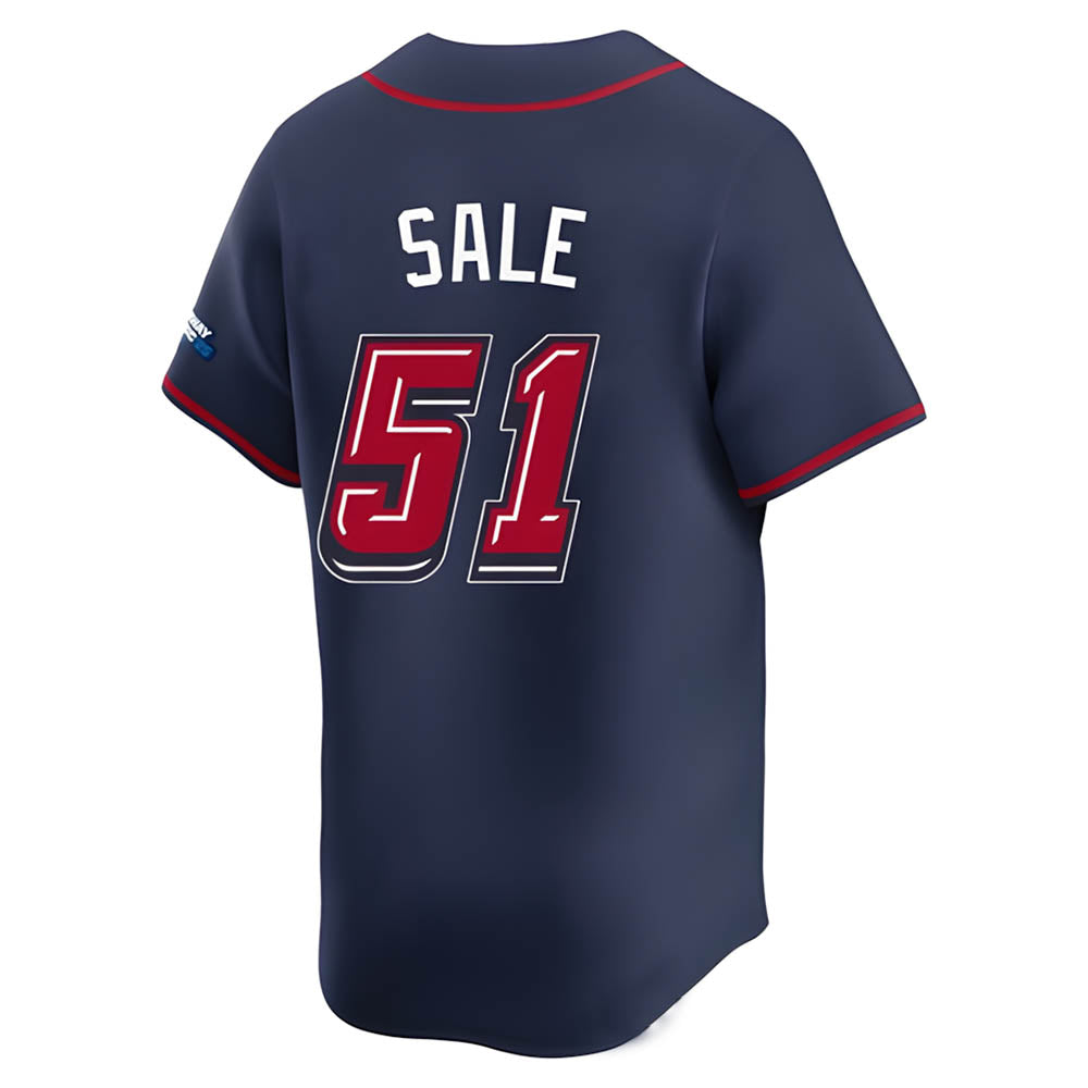 Punc A.Braves #51 Chris Sale Player Navy 2025 Speedway Classic Alternate Limited Stitched Jerseys