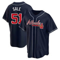 Punc A.Braves #51 Chris Sale Player Navy City Connect Stitched Jerseys