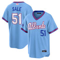 Punc A.Braves #51 Chris Sale Player Powder Blue 2026 City Connect T shirt Stitched Jerseys