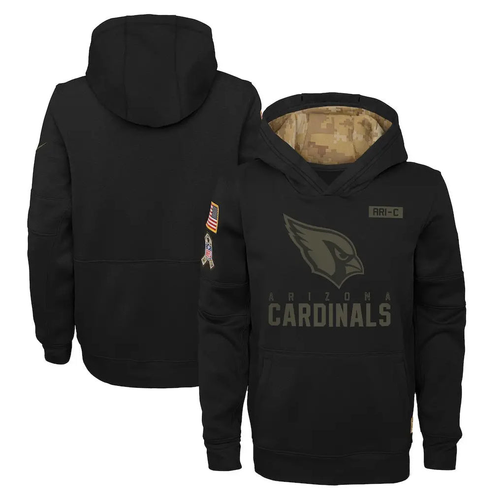 Punc A.Cardinals Black Salute to Service Pullover Hoodies Blank Player Stitched Jerseys