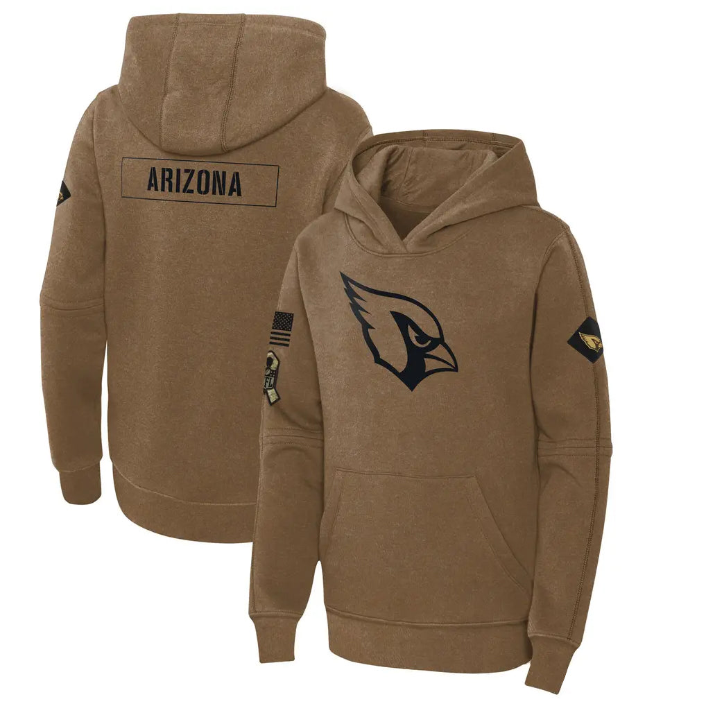Punc A.Cardinals Brown Salute To Service Limited Hoodies Blank Player Stitched Jerseys