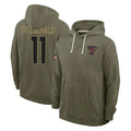 Punc A.Cardinals #11 Larry Fitzgerald Player Olive Salute to Service Hoodies Stitched Jerseys