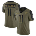 Punc A.Cardinals #11 Larry Fitzgerald Player Salute To Service Olive Stitched Jerseys