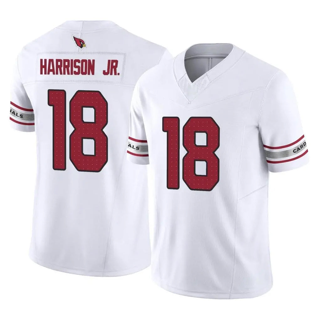Punc A.Cardinals #18 Marvin Harrison Jr. Player White Vapor F.U.S.E. Limited Home Game Stitched Jerseys