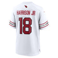 Punc A.Cardinals #18 Marvin Harrison Jr. Player White Game Road Stitched Jerseys