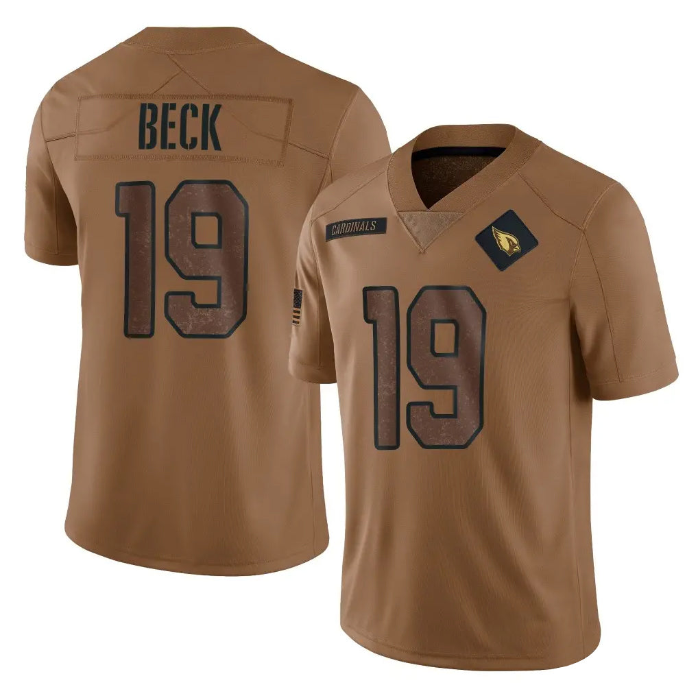 Punc A.Cardinals #19 Carson Beck Player Brown Limited Salute To Service Game Stitched Jerseys