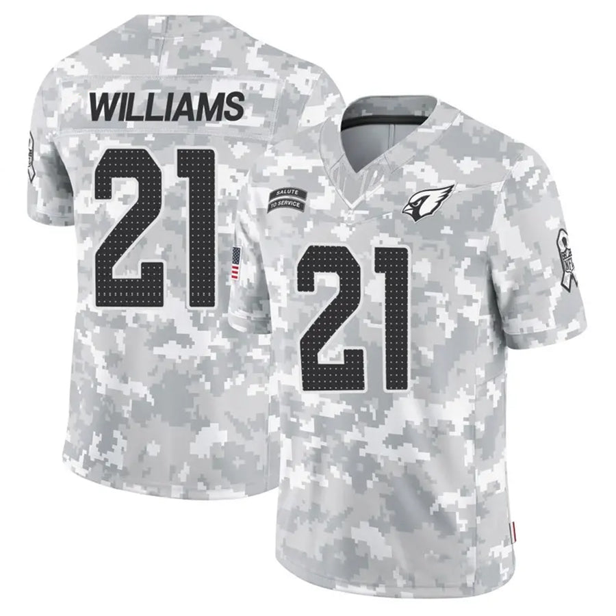 Punc A.Cardinals #21 Garrett Williams Player Camo Salute to Service Limited Stitched Stitched Jerseys