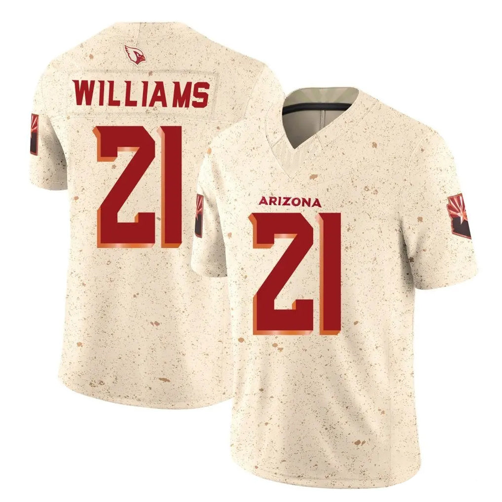 Punc A.Cardinals #21 Garrett Williams Player Cream Rivalries Collection Vapor Limited Home Game Stitched Jerseys