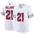 Punc A.Cardinals #21 Garrett Williams Player White Home Game Stitched Jerseys