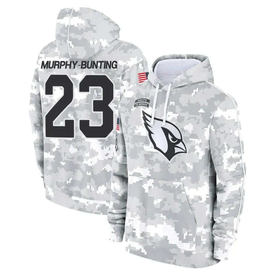 Punc A.Cardinals #23 Sean Murphy-Bunting Player Camo Salute to Service Hoodies Stitched Jerseys