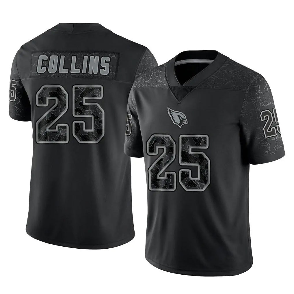 Punc A.Cardinals #25 Zaven Collins Player Black RFLCTV Limited Home Game Stitched Jerseys