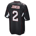 Punc A.Cardinals #2 Will Johnson Player Black Home Game Stitched Jerseys