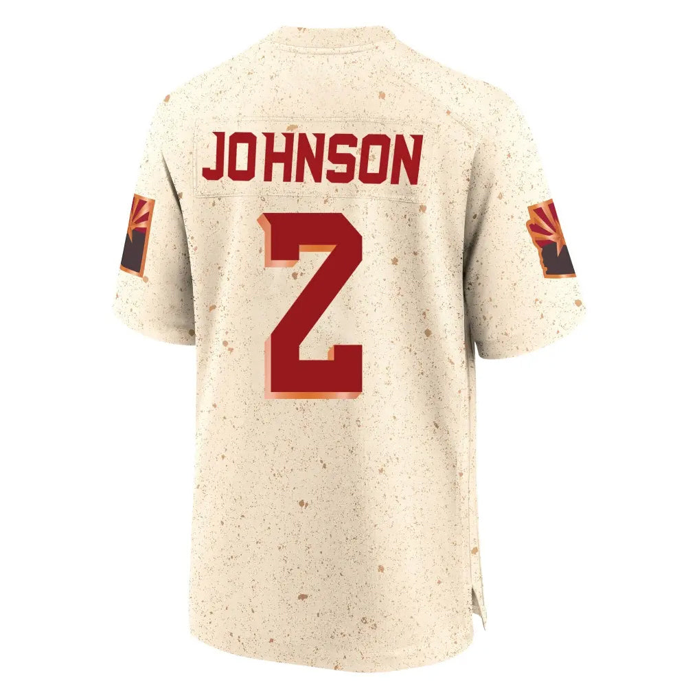 Punc A.Cardinals #2 Will Johnson Player Cream Rivalries Collection Game Stitched Jerseys