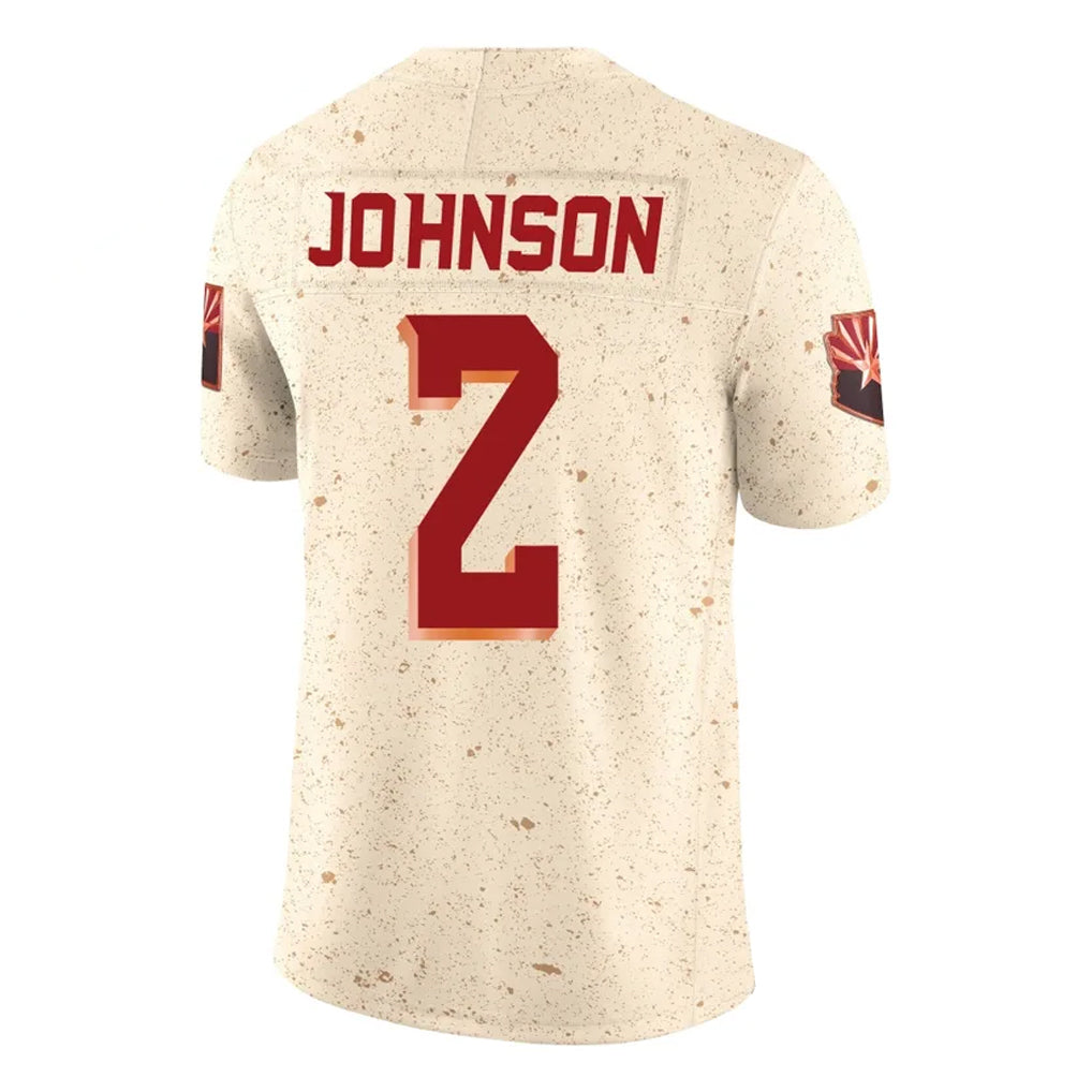 Punc A.Cardinals #2 Will Johnson Player Cream Rivalries Collection Vapor Limited Home Game Stitched Jerseys