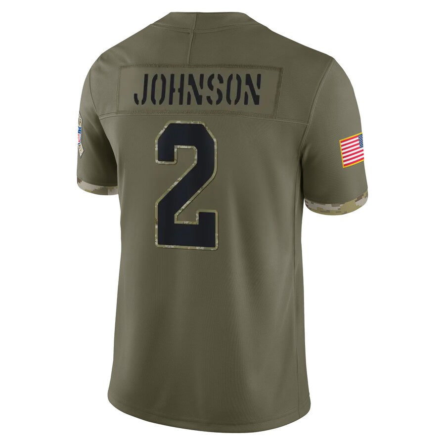 Punc A.Cardinals #2 Will Johnson Player Olive Salute To Service Limited Game Stitched Jerseys
