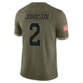 Punc A.Cardinals #2 Will Johnson Player Olive Salute To Service Limited Game Stitched Jerseys