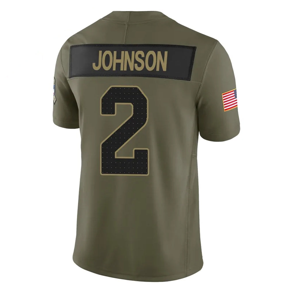 Punc A.Cardinals #2 Will Johnson Player Olive Salute To Service Limited Home Game Stitched Jerseys