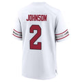 Punc A.Cardinals #2 Will Johnson Player White Home Game Stitched Jerseys
