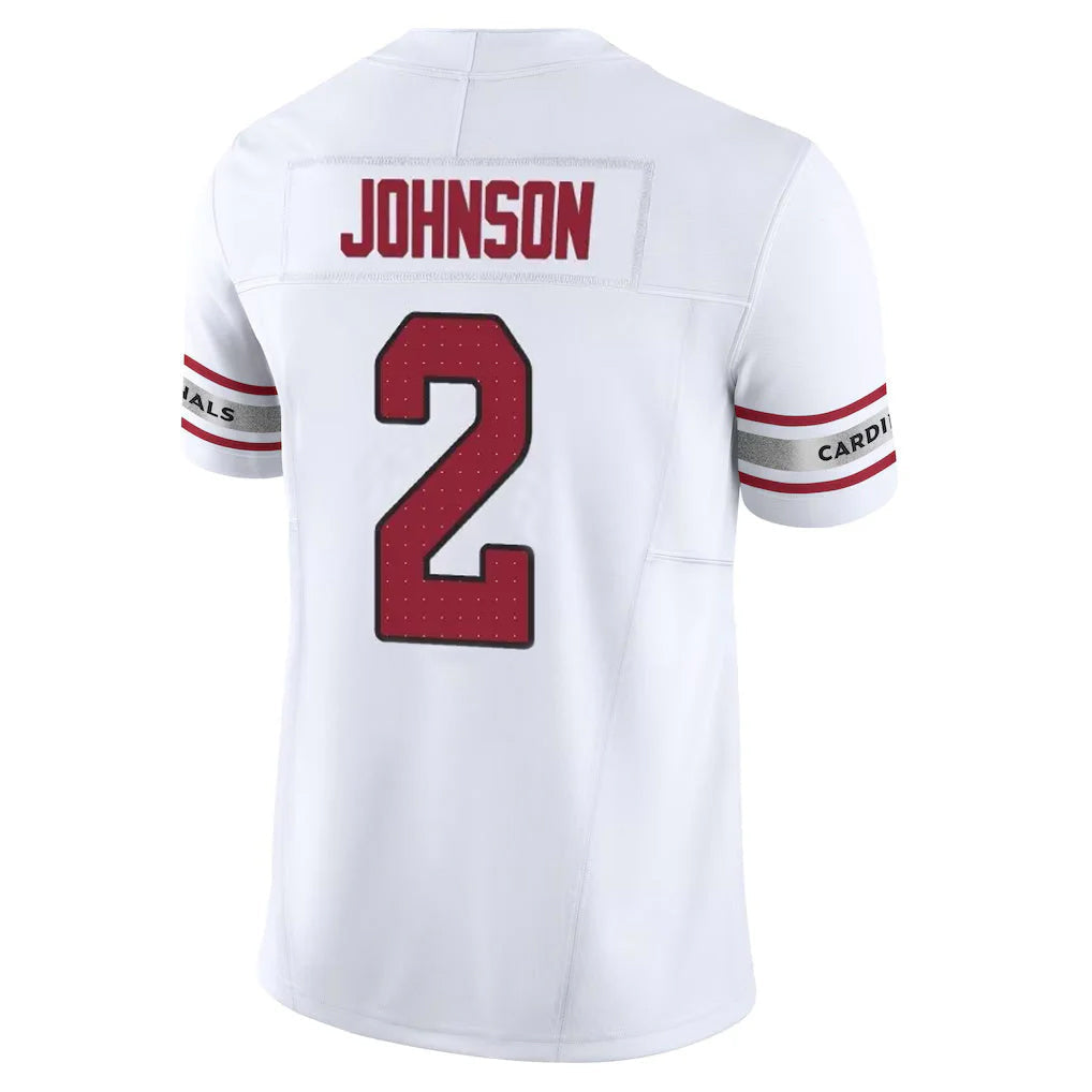Punc A.Cardinals #2 Will Johnson Player White Vapor F.U.S.E. Limited Home Game Stitched Jerseys