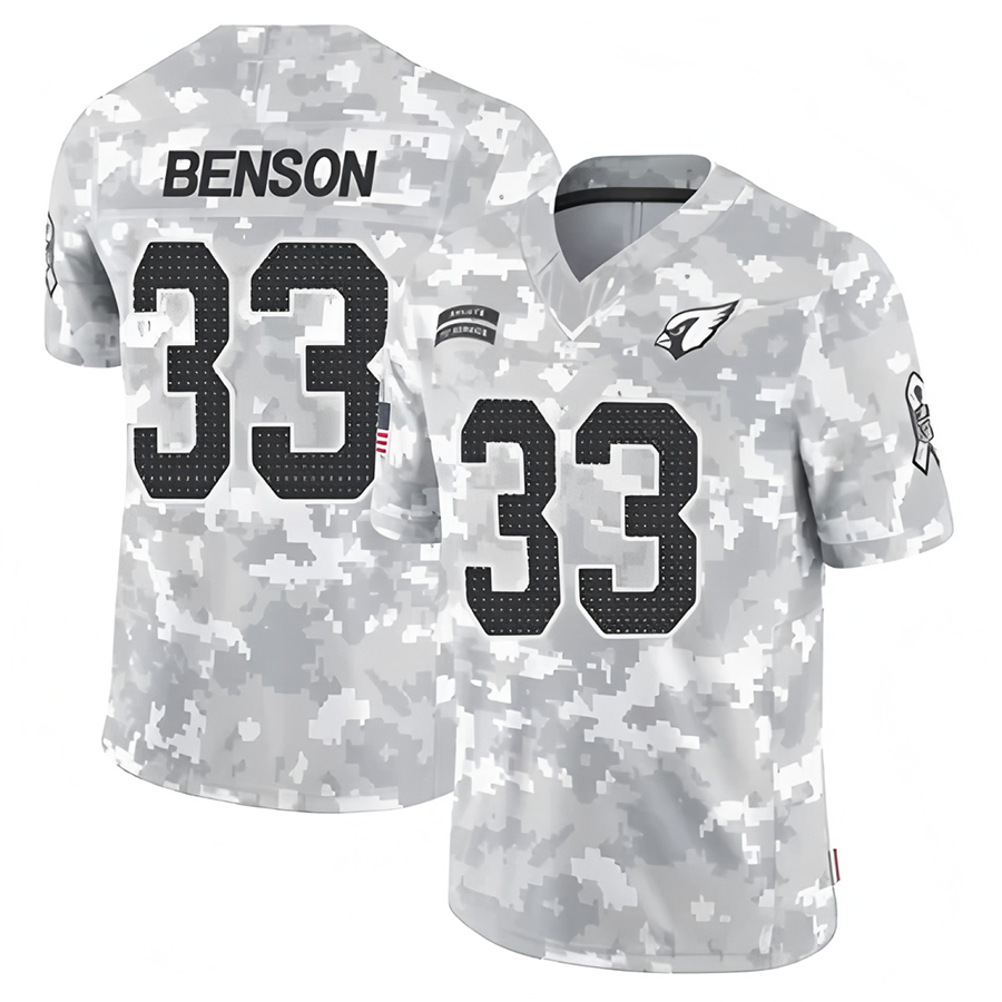 Punc A.Cardinals #33 Trey Benson Player Camo Salute to Service Limited Stitched Jerseys
