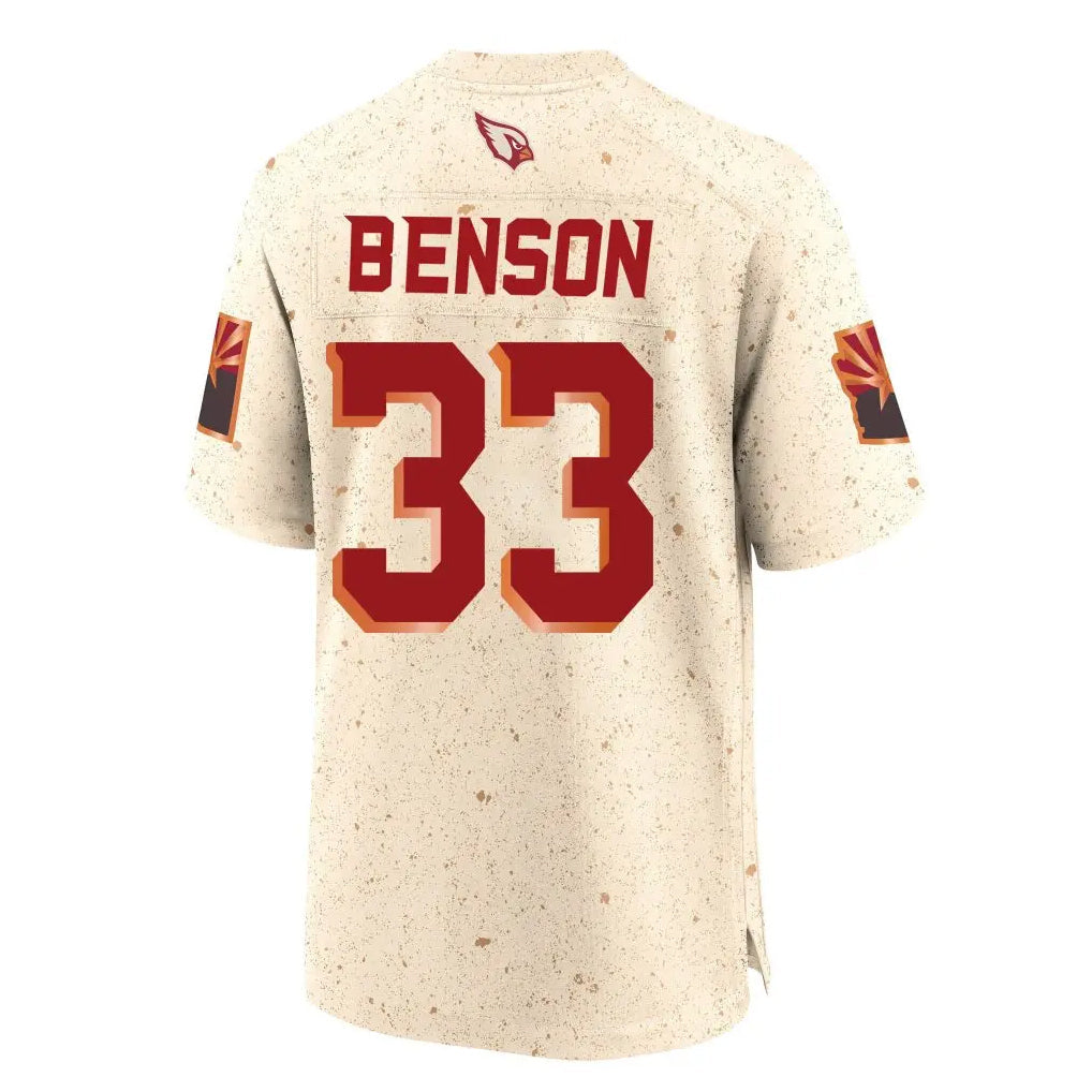 Punc A.Cardinals #33 Trey Benson Player Cream Rivalries Collection Game Stitched Jerseys