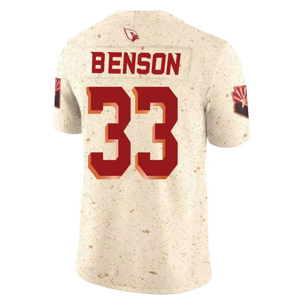 Punc A.Cardinals #33 Trey Benson Player Cream Rivalries Collection Vapor Limited Home Game Stitched Jerseys